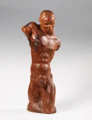 Karl Opfermann, Männlicher Torso, 1923, Wooden sculpture