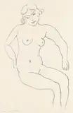 Nu assis, chevelure claire by Henri Matisse, 1922, Lithograph, sold Apr 2010
