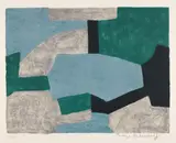 Composition grise, verte et bleue by Serge Poliakoff, 1966, Lithograph in colours, sold Apr 2010