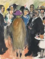 Paul Mathias Padua, Festgesellschaft, 1950, Oil on canvas