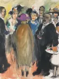 Paul Mathias Padua, Festgesellschaft, 1950, Oil on canvas