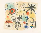 Signes et Météores by Joan Miró, 1958, Lithograph in colours, sold Apr 2010