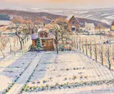 Gustave Cariot, Landschaft im Winter, 1948, Oil on canvas