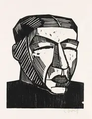 Mutter by Karl Schmidt-Rottluff, 1916, Woodcut, sold Apr 2010