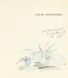 Ente und Schildkröte am Ufer by Oskar Kokoschka, 1965, Coloured chalk drawing, sold Apr 2010