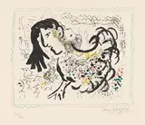Marc Chagall, Hirtengedicht, 1971, Lithograph in colours