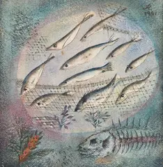 Tod der Fische by Hans Reichel, 1941, Watercolour, sold Apr 2010