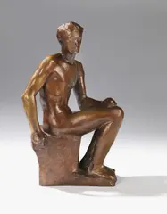 Sitzender by Richard Scheibe, 1950, Bronze, sold Apr 2010