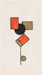 Erich Buchholz, Schwarz Rot Gold, 1921, Watercolour