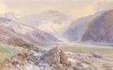 Edward Theodore Compton, Blick auf den Mooserboden gegen das Kapruner Törl