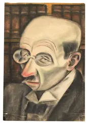 Der Mann aus der Kanzlei by Fritz Schirrmacher, 1922, Pastel, sold Apr 2010