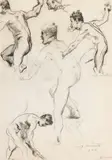Lovis Corinth, Studie Adam aus dem Zyklus "Die ersten Menschen", 1911, Charcoal drawing