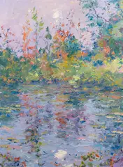 Reflets d'automne by Pierre Bittar, 1980, Oil on canvas, sold Apr 2010