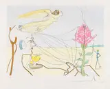 La Rose (Dream) by Salvador Dalí, 1976, Drypoint, sold Apr 2010