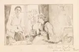 Marie-Louise Breslau, "Contre-jour", Pencil drawing
