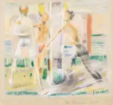Max Ackermann, Badende Jungen, 1921, Pastel