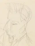 Männerporträt by Ernst Ludwig Kirchner, 1919, Pencil drawing, sold Apr 2010