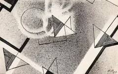Komposition by Hannah Höch, 1957, India Ink, sold Apr 2010