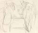 Personen am Tisch by Ernst Ludwig Kirchner, 1919, Pencil drawing, sold Apr 2010