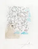 Chevaux bleus by Salvador Dalí, 1966, Etching in colours, sold Apr 2010