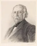 Max Liebermann, Theodor Fontane, 1896, Lithograph