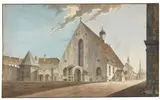 Giovanni Maria Quaglio, Das ehemalige Franziskanerkloster in München, 1790, Watercolour