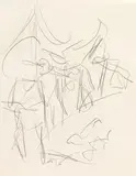 Waldrand by Ernst Ludwig Kirchner, 1919, Pencil drawing, sold Apr 2010