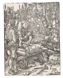 Christus wird an das Kreuz genagelt by Albrecht Durer, 1509, Woodcut, sold Apr 2010