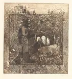 Heinrich Vogeler, Dornröschen, 1897, Etching