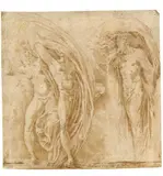 Nach - Vulkan überrascht Venus und Mars by Francesco Mazzola gen. Parmigianino, Pen and ink drawing, sold Apr 2010