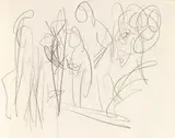 Figurengruppe (Zuschauer) by Ernst Ludwig Kirchner, 1919, Pencil drawing, sold Apr 2010