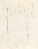 Berglandschaft mit Tannen by Ernst Ludwig Kirchner, 1919, Pencil drawing, sold Apr 2010
