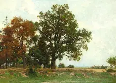 Otto Strützel, Baumlandschaft, 1880, Oil on canvas
