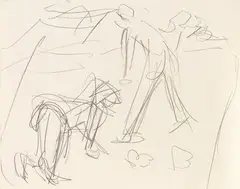 Feldarbeiter by Ernst Ludwig Kirchner, 1919, Pencil drawing, sold Apr 2010