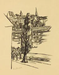 Flusslandschaft by Max Beckmann, 1923, Lithograph, sold Apr 2010