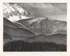 Alexander Kanoldt, Ehrwalder Köpf, 1928, Lithograph