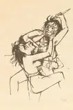 Karl Hofer, Aus: Zenana, 1923, Lithograph