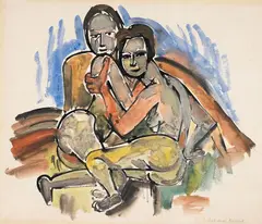 Walter Becker, Mann und Frau, 1920, Watercolour