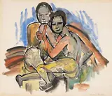 Walter Becker, Mann und Frau, 1920, Watercolour