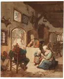 Cornelis Ploos van Amstel, Der Zeitungsleser, 1766, Etching
