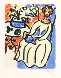 Marie-José en robe jaune by Henri Matisse, 1950, Etching and aquatint, sold Dec 2009