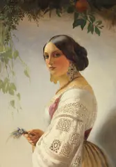 Carl Timoleon von Neff, Bildnis einer jungen Frau, 1840, Oil on canvas