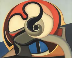 Composition by Auguste Herbin, 1931, Oil on canvas, sold Dec 2009