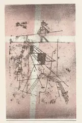 Seiltänzer by Paul Klee, 1923, Farblithographie auf Bütten (Wasserzeichen: BSB [im Kreis]), sold Dec 2009