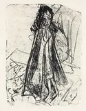 Die Nachtwandlerin by Ernst Ludwig Kirchner, 1916, Lithograph, sold Dec 2009