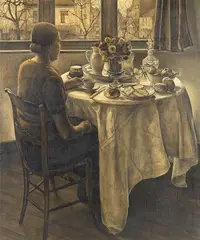 Joseph Albert, Das Frühstück (Le Déjeuner), 1926, Oil on canvas