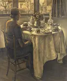 Joseph Albert, Das Frühstück (Le Déjeuner), 1926, Oil on canvas