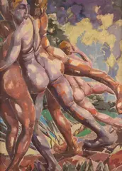 Moritz Melzer, Fliehende, 1911, Monotype