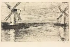 Mühlen by Emil Nolde, 1922, Etching, sold Dec 2009