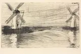Emil Nolde, Mühlen, 1922, Etching